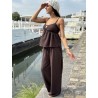 Pantalon fluide & ample choco Yanina