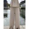 Pantalon fluide & ample beige Yanina