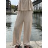 Pantalon fluide & ample beige Yanina