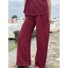 Pantalon fluide & ample bordeaux Yanina