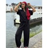 Pantalon fluide & ample noir Yanina