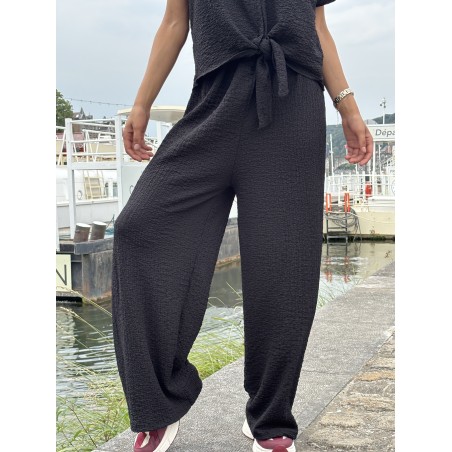 Pantalon fluide & ample noir Yanina