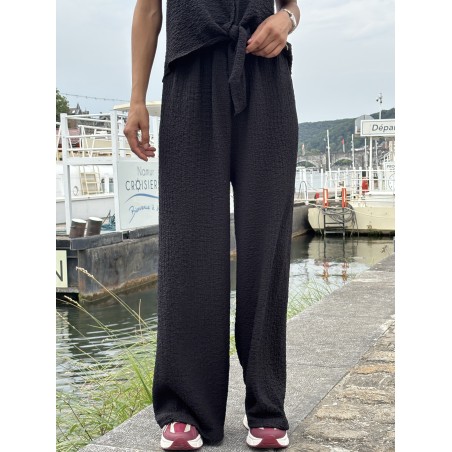 Pantalon fluide & ample noir Yanina