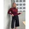 Pantacourt fluide wide leg noir Maude