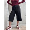 Pantacourt fluide wide leg noir Maude