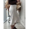Pantacourt fluide wide leg blanc Maude