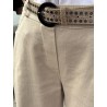 Pantalon fluide élastique beige Rachel