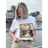 T-shirt oversize à motif blanc Fauve
