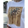 T-shirt oversize à motif blanc Pamela