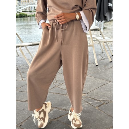 Ensemble jogging doux taupe Jenna