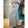 Pantalon fluide palazzo taupe Mandy