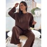 Sweat-shirt style jogging à effet superposé choco Rosalie