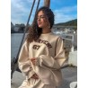 Sweat-shirt oversize irisé texturé beige SPEARS