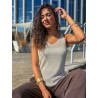 Top débardeur scintillant beige PRISCILLIA