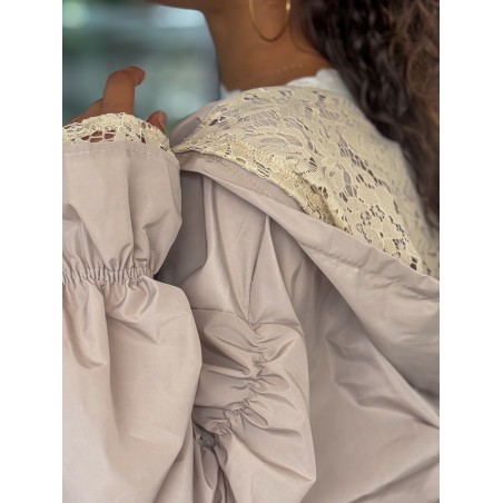 Veste coupe vent style blouson beige INGRID