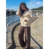 Pantalon fluide et large choco Zoe