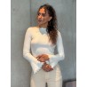 Pull léger en maille scintillant écru Alice