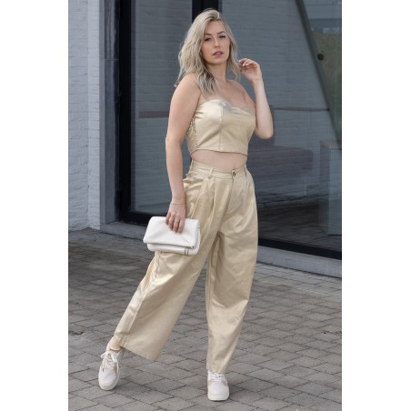 Top bustier doré Bridget