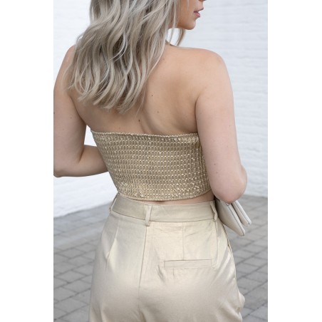 Top bustier doré Bridget