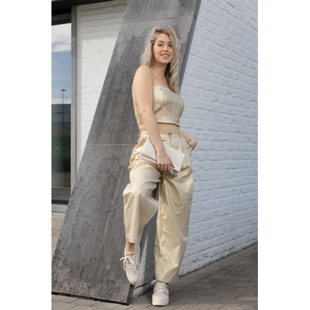 Top bustier doré Bridget