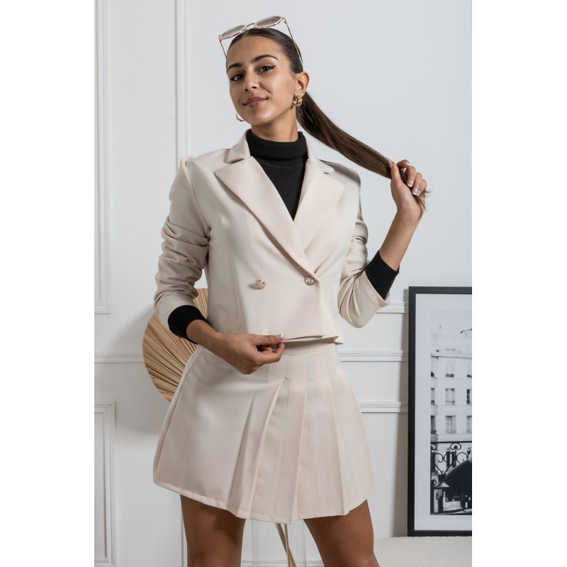 Jupe courte plissée Béatrice