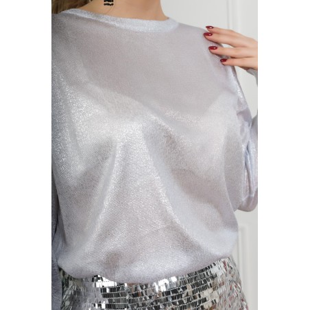 Laureline pull doré/argenté