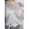 Laureline pull doré/argenté
