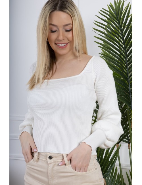 Elena pull décolleté carré