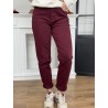 Pantalon style mom bordeaux MARTHA