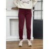 Pantalon style mom bordeaux MARTHA