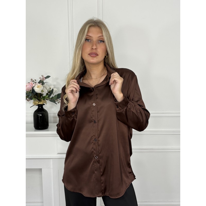 Blouse légère choco DESPINA