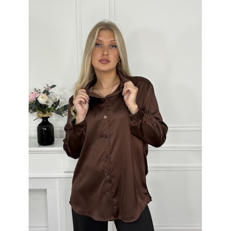 Blouse légère choco DESPINA