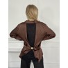 Blouse légère choco DESPINA