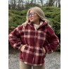 Veste à carreaux bordeaux Layana