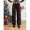 Pantalon à sequins choco Disco