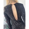 Tunique à sequins noire Patty