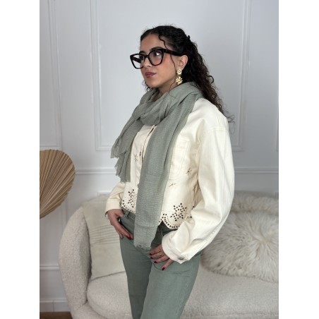 Veste à motifs unie beige VICTORIA