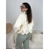 Veste à motifs unie beige VICTORIA