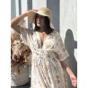 Robe fleurie beige ANISSA