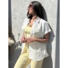 Chemise brodée "St-Tropez" blanche TIFFANY
