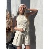 Ensemble coton ajouré beige CLOTHILDE