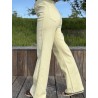 Pantalon wide leg jaune ANOUSHKA