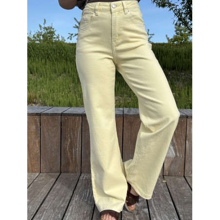 Pantalon wide leg jaune ANOUSHKA