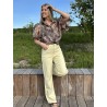 Pantalon wide leg jaune ANOUSHKA