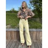 Pantalon wide leg jaune ANOUSHKA