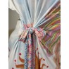 Robe longue fluide à motifs mix LYDIA