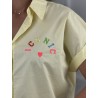 Chemise imprimée ICONIC pop coloré jaune Denise