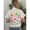 Chemise imprimée ICONIC pop coloré blanche Denise